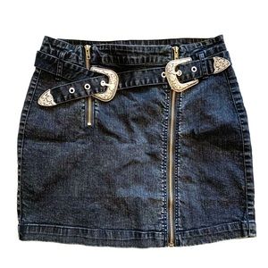 Fashion Nova stretch denim mini skirt